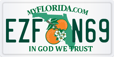 FL license plate EZFN69