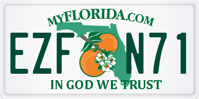 FL license plate EZFN71
