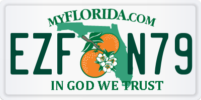 FL license plate EZFN79