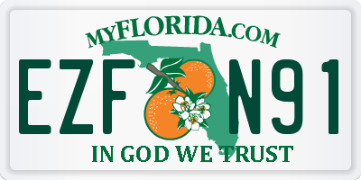 FL license plate EZFN91