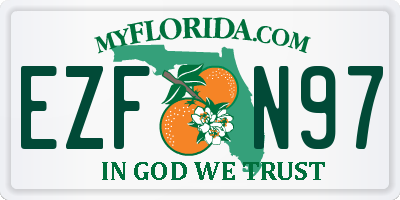 FL license plate EZFN97