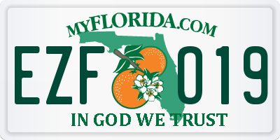 FL license plate EZFO19
