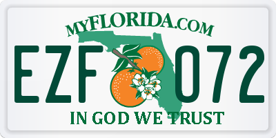 FL license plate EZFO72