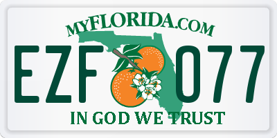 FL license plate EZFO77