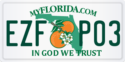 FL license plate EZFP03
