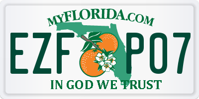 FL license plate EZFP07