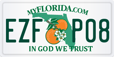 FL license plate EZFP08