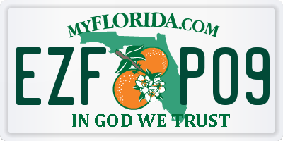 FL license plate EZFP09