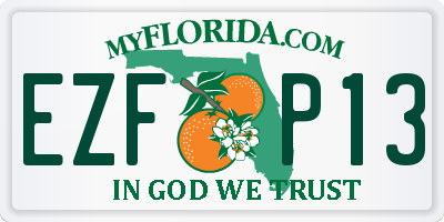 FL license plate EZFP13
