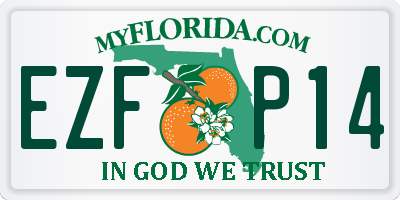 FL license plate EZFP14