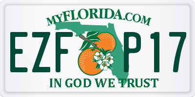 FL license plate EZFP17