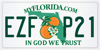 FL license plate EZFP21