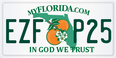 FL license plate EZFP25