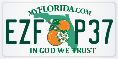 FL license plate EZFP37