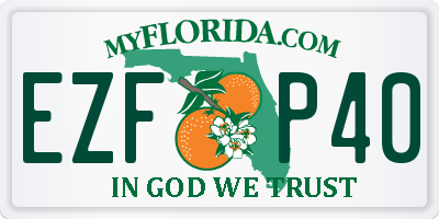 FL license plate EZFP40
