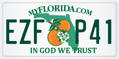 FL license plate EZFP41