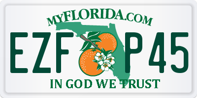 FL license plate EZFP45