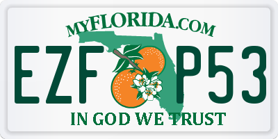 FL license plate EZFP53