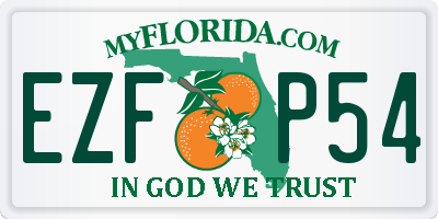 FL license plate EZFP54