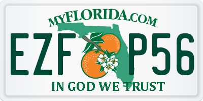 FL license plate EZFP56