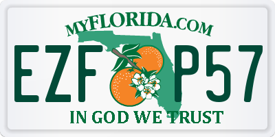FL license plate EZFP57