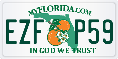 FL license plate EZFP59