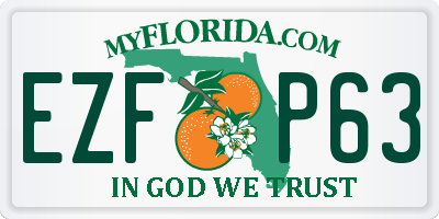 FL license plate EZFP63