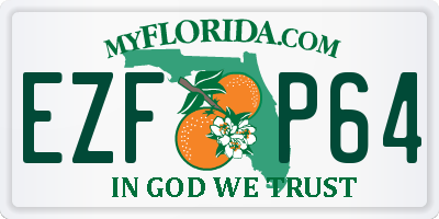 FL license plate EZFP64