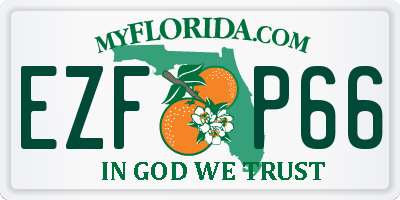 FL license plate EZFP66