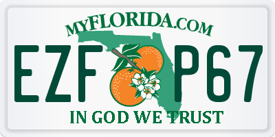 FL license plate EZFP67