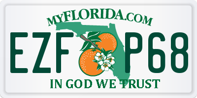 FL license plate EZFP68