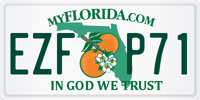 FL license plate EZFP71
