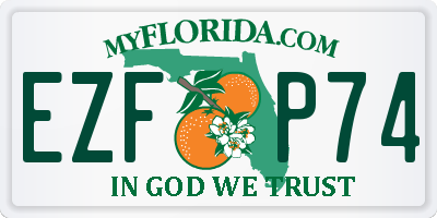 FL license plate EZFP74