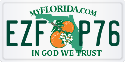 FL license plate EZFP76