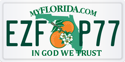 FL license plate EZFP77