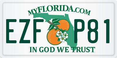 FL license plate EZFP81