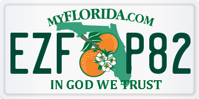 FL license plate EZFP82