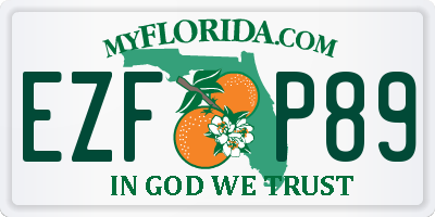 FL license plate EZFP89