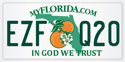 FL license plate EZFQ20