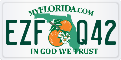 FL license plate EZFQ42