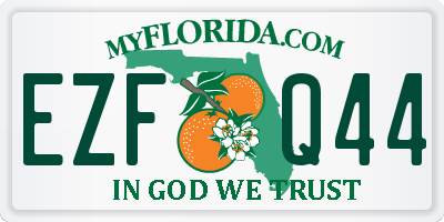 FL license plate EZFQ44