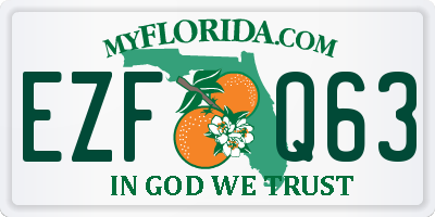 FL license plate EZFQ63