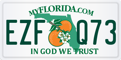 FL license plate EZFQ73