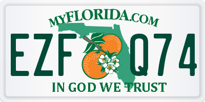 FL license plate EZFQ74