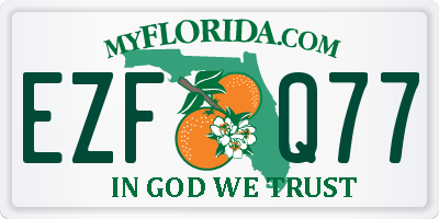 FL license plate EZFQ77