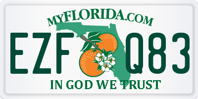 FL license plate EZFQ83