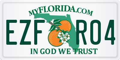 FL license plate EZFR04