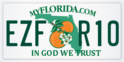 FL license plate EZFR10