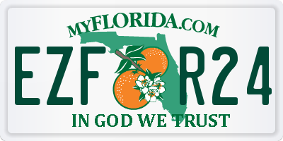 FL license plate EZFR24