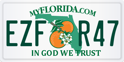 FL license plate EZFR47